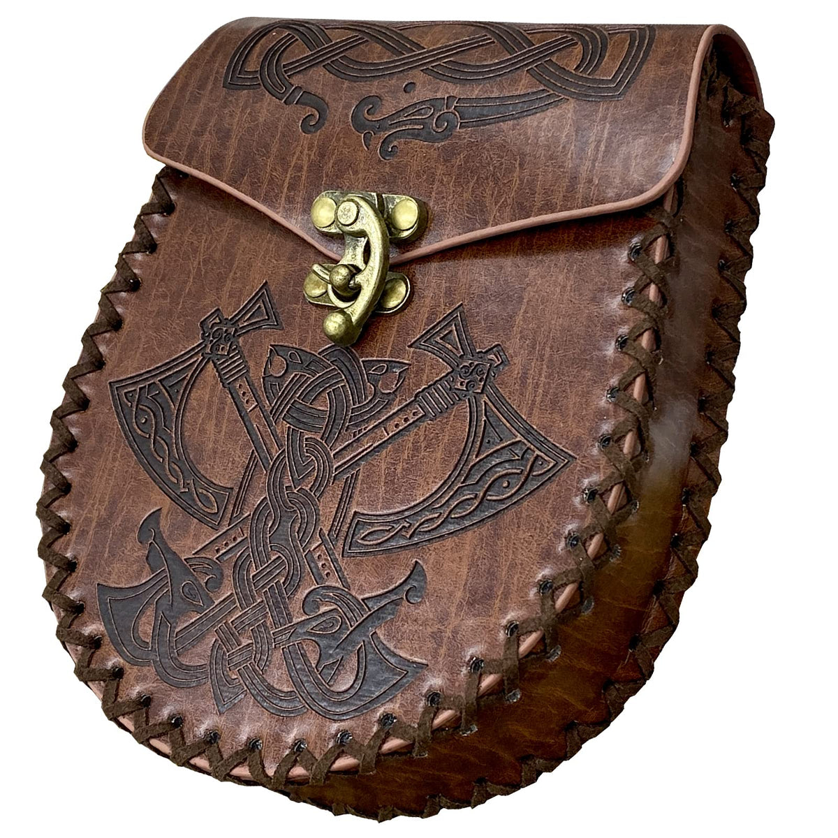JAOYU Medieval Leather Pouch Renaissance Coin Pouch Nordic Vintage Belt Pouch Renaissance Faire Cosplay Costume Accessories Viking Dice Bag