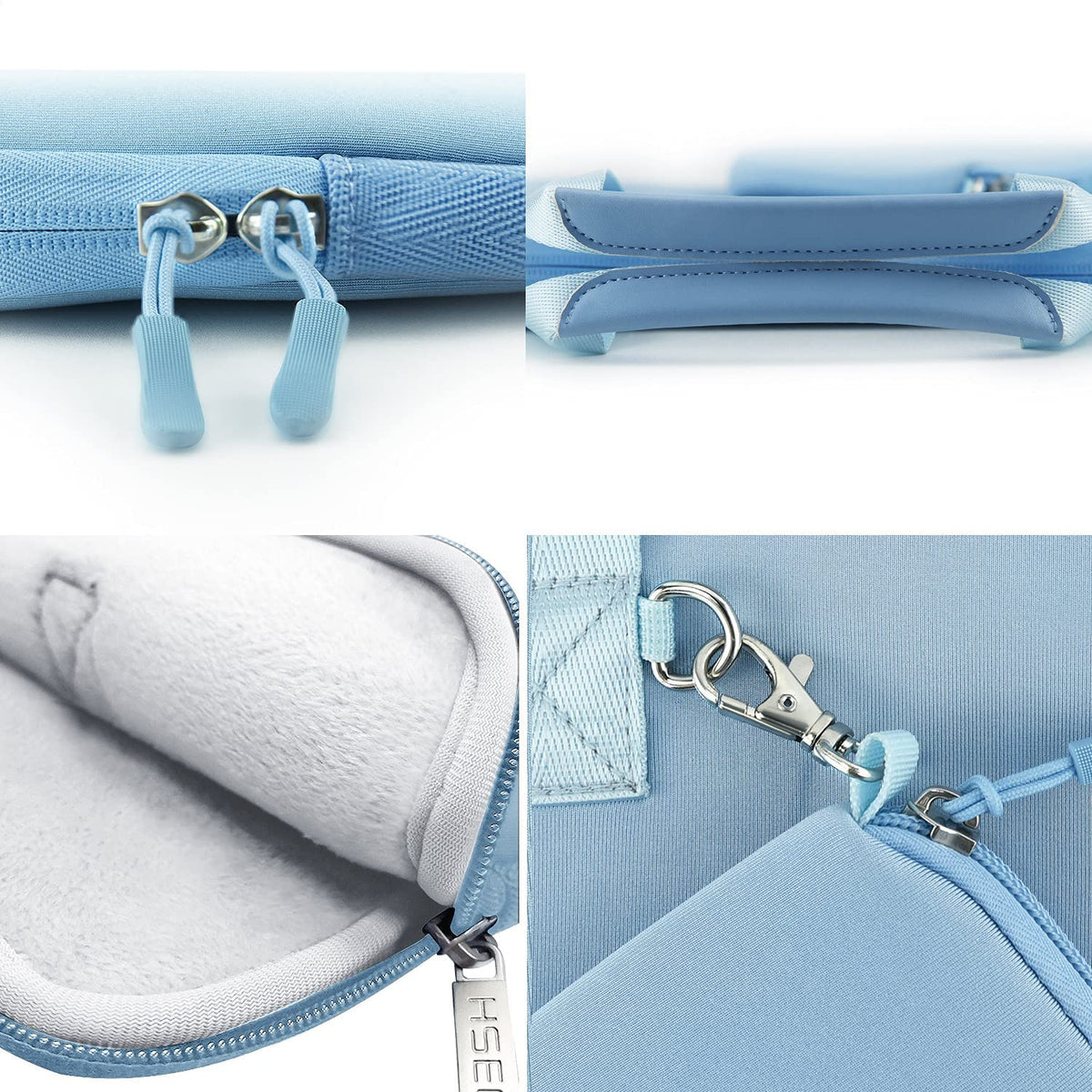 Hseok Laptop Sleeve 13.3-14 inch Case with Small Pouch, Neoprene Computer Bag Compatible with MacBook Neo/Pro 14 M5/M4/M3/M2/M1, Mac Air/Pro 13.3, XPS 14 and Most 13-14 inch Notebooks,S02B01