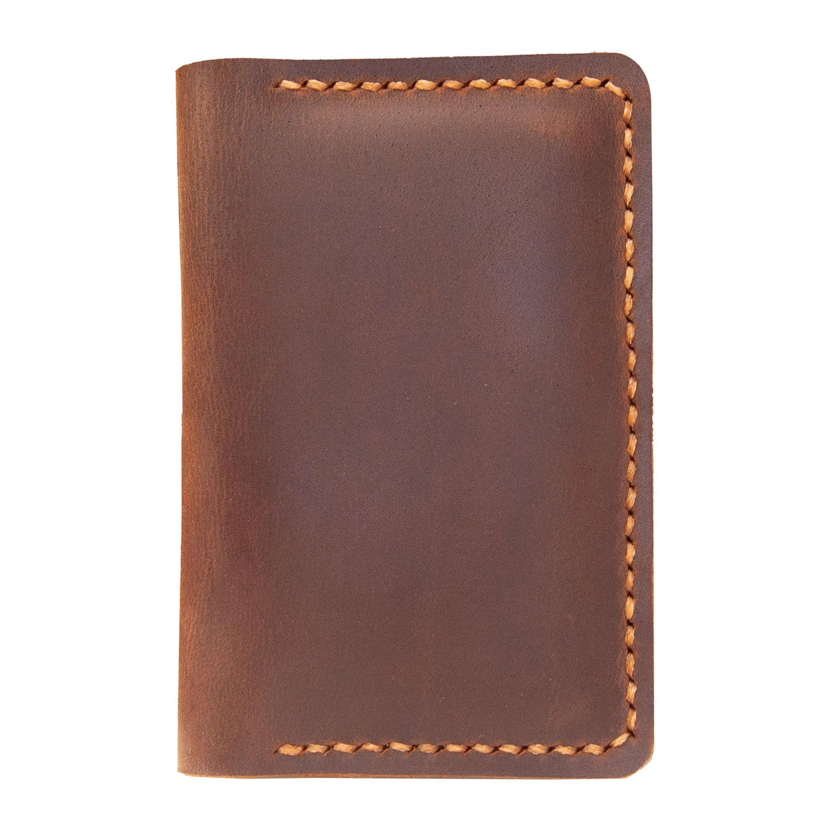 Turbosnail Leather Origami Wallet, Minimalist Bi-Fold, RFID Protected, Brown