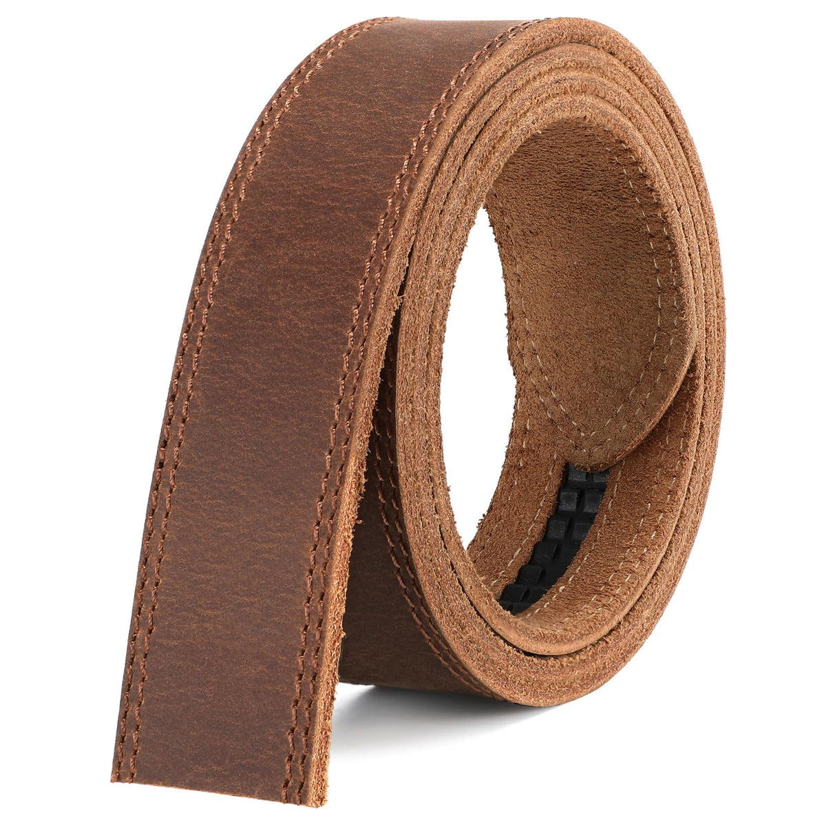 OZNDAS Ratchet Belt Strap, Full Grain Leather Belt Straps for Men without Buckle 1 3/8"- Replacement Strap Only