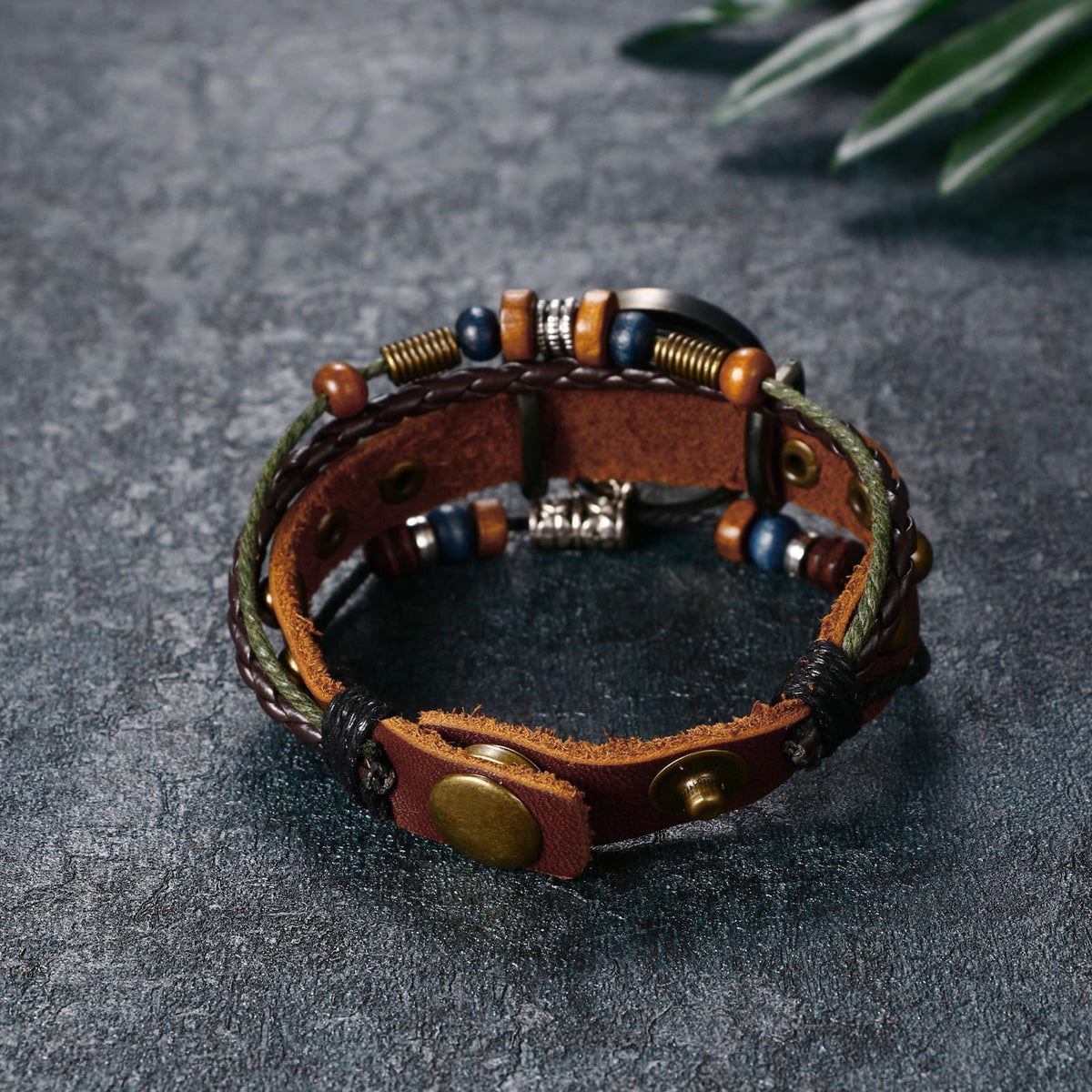 Avaner Vintage Handmade Leather Wrist Watches Multilayer Weave Strap Quartz Bracelet Wrap Watches