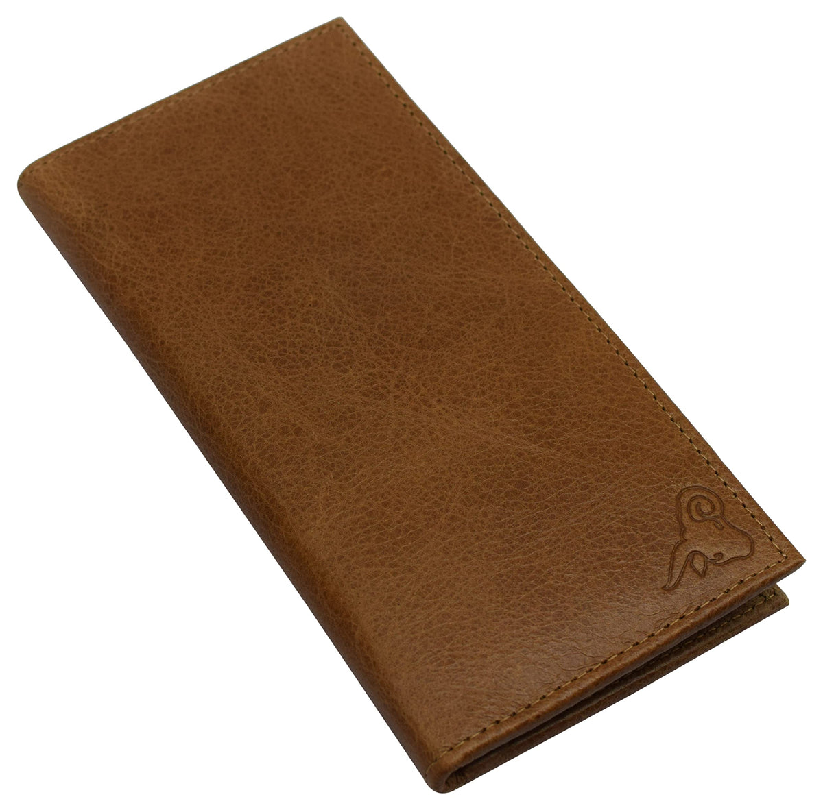 Genuine Leather Checkbook Cover For Men & Women Checkbook Holder Wallet RFID Blocking USA Series (Tan Plain)