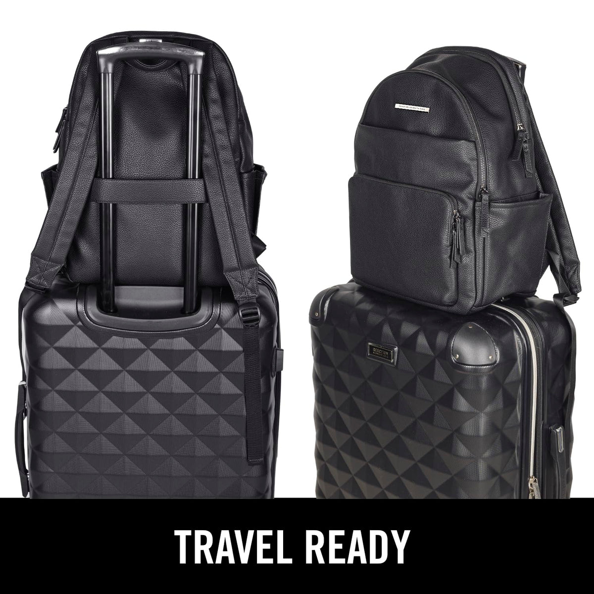 Kenneth Cole Reaction Marley Double Compartment Vegan Leather Womens 15" Laptop Fashion Backpack
