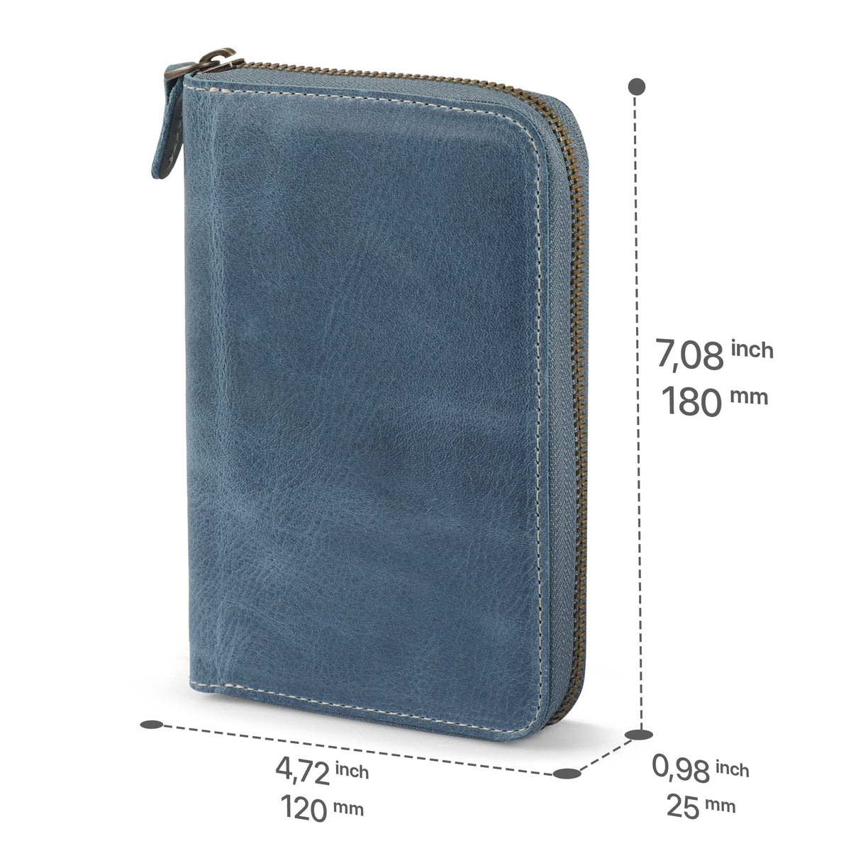 Londo Genuine Leather Padfolio – Portfolio Folder with Pencil Holder, Notepad & Zipper Closure for Business, Office & Travel