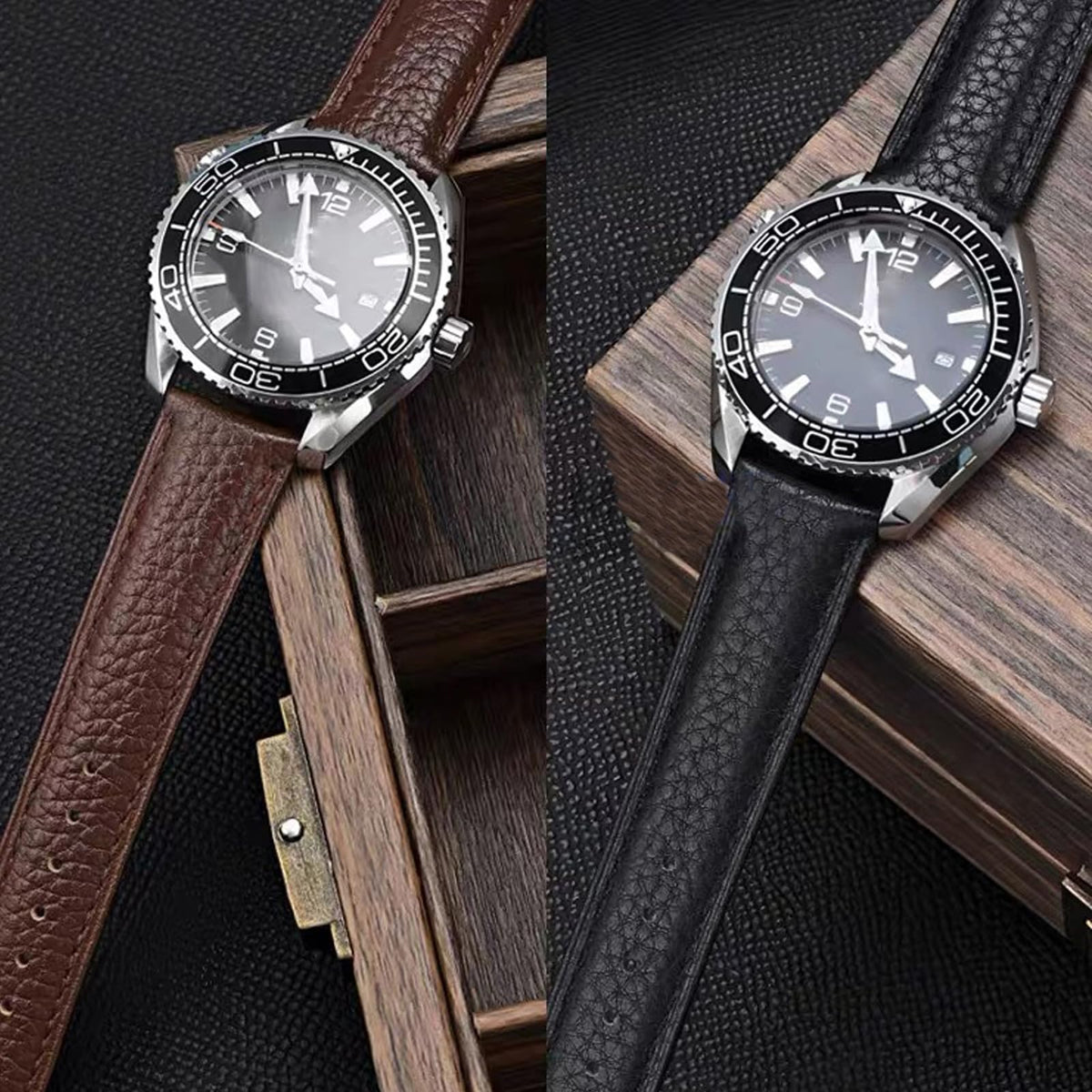 Aoeiwv Genuine Leather Watch Band Hand-Stitched Texture Padded Italian Leather Strap Quick Release 12mm 13mm 14mm 15mm 16mm 17mm 18mm 19mm 20mm 21mm 22mm 23mm 24mm Replacement Band for Women Men
