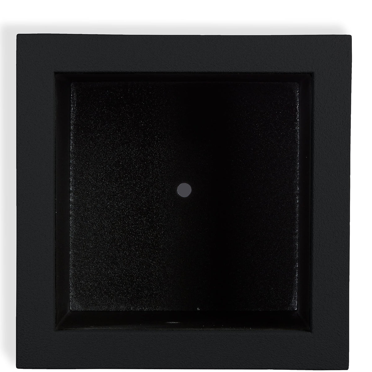 PolyStone Monterray Modern Outdoor/Indoor Square Planter - 23" x 23" x 19" H - Lightweight Weather Resistant Stone-Look Resin Planter - Commercial & Residential - Black
