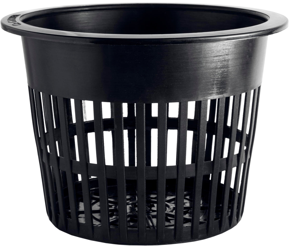 5 inch Net Pots Heavy Duty Round Cups Wide Rim Design - Orchids • Aquaponics • Aquaculture • Hydroponics Slotted Mesh (Cz All Star 10 Black Pots)