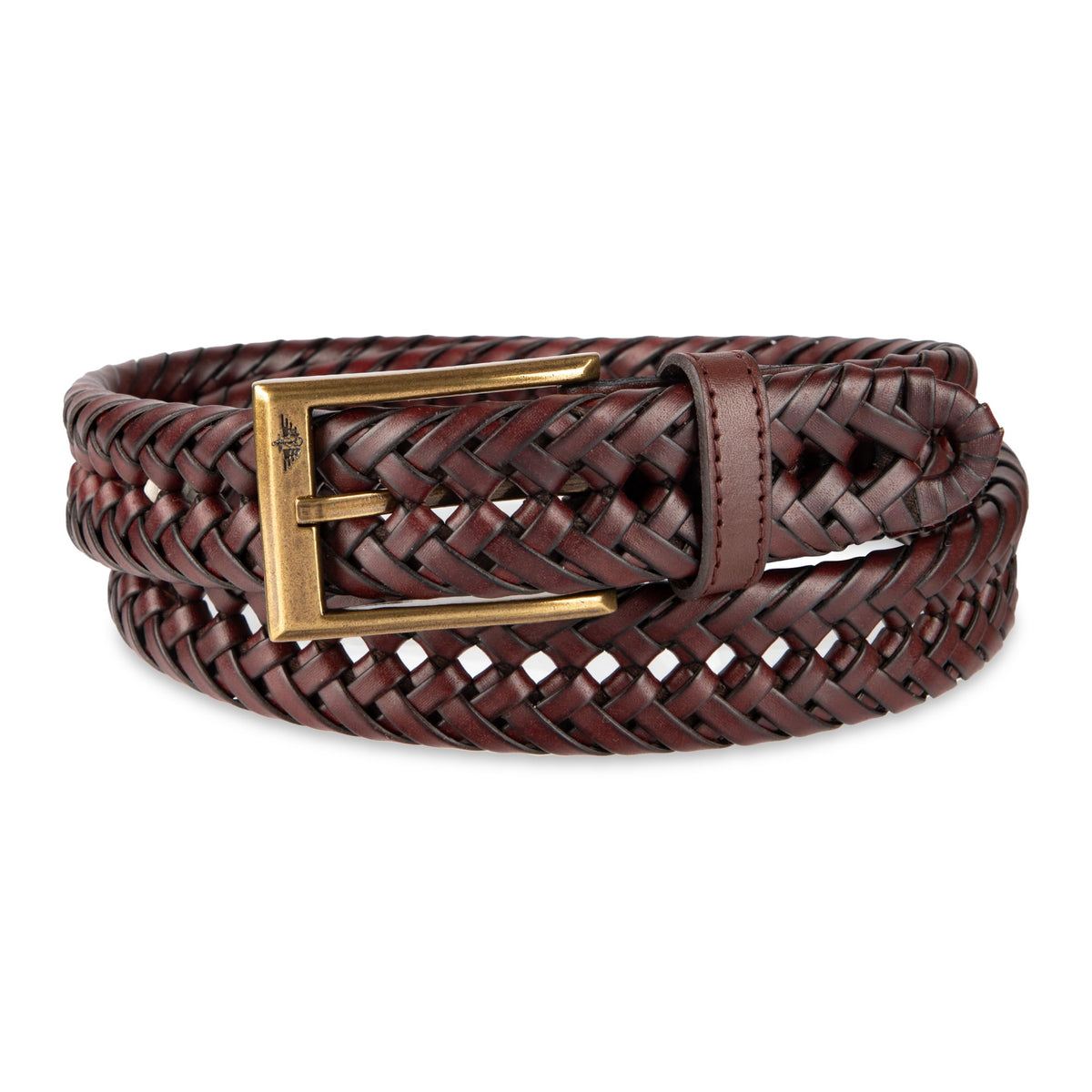 Dockers Men's Leather Braided Casual and Dress Belt,Brown,32