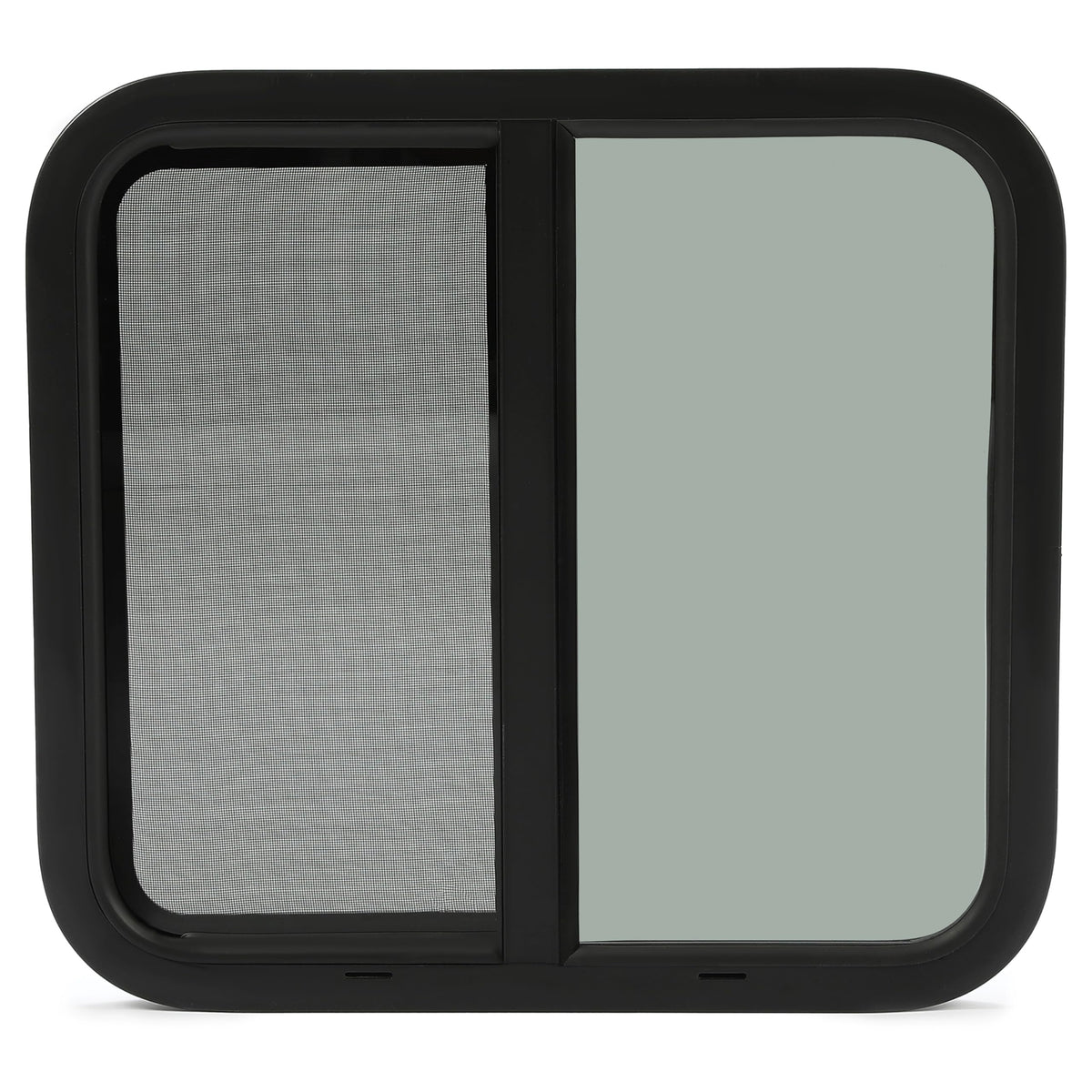 HECASA RV Window Horizontal Sliding 24in W x 22in H, Black Frame & Tinted Glass, Model MO-2283, Glass & Steel Construction