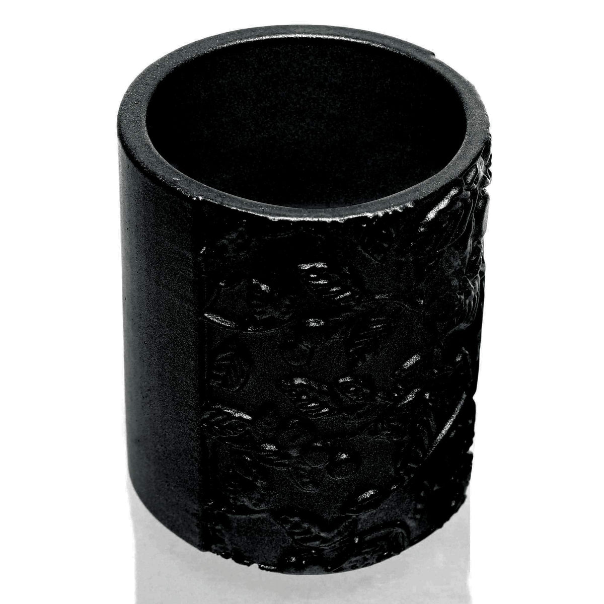 CONCRETTE Flower Pot, Black Metallic, 11x9x9 cm