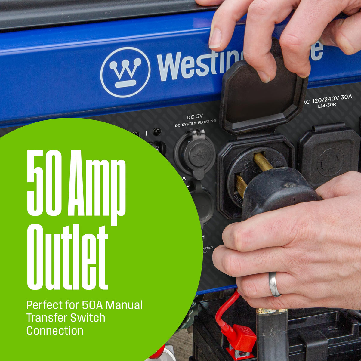 Westinghouse 14500 Peak Watt Tri-Fuel Home Backup Portable Generator, Remote Electric Start, Transfer Switch Ready, Gas, Propane, and Natural Gas Powered