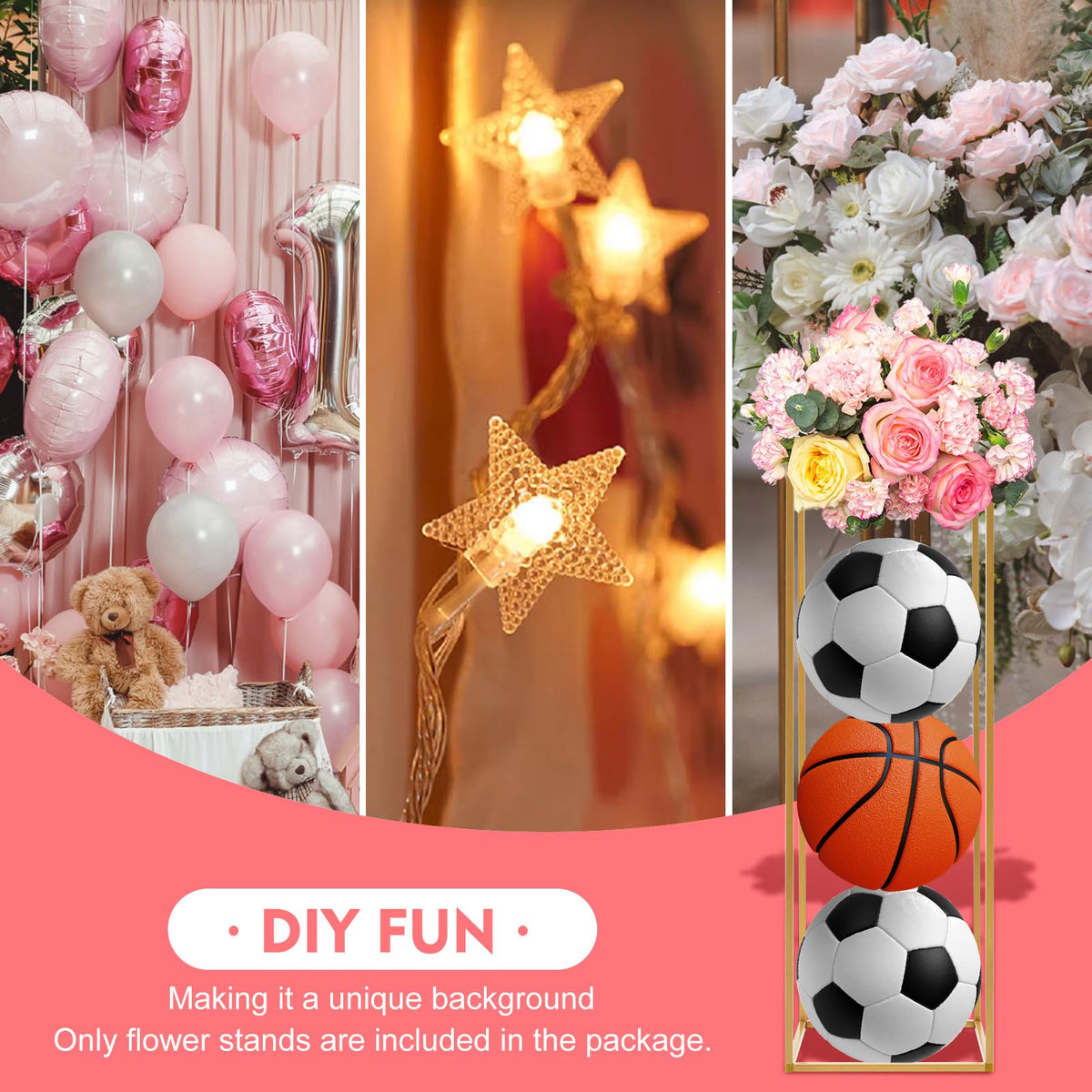 10PCs Wedding Centerpiece Flower Stand,31.49inch Gold Flower Vases,Tall Metal Vase Column Rectangular Flower Display Rack for Home Party Wedding Decoration