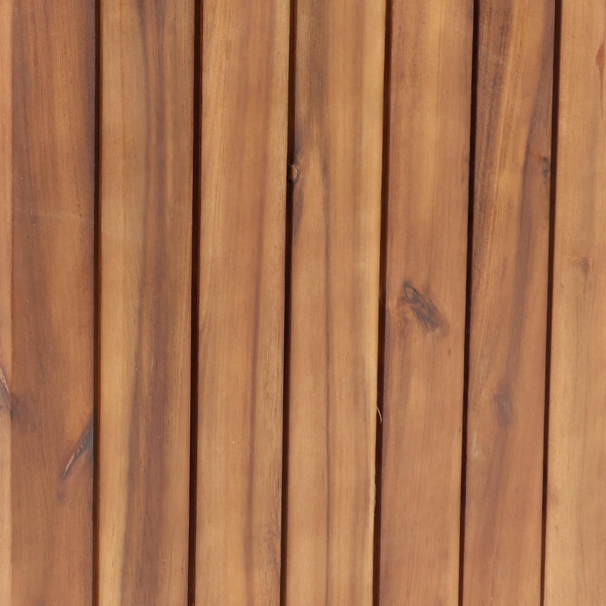 Sunnydaze Indoor/Outdoor Wooden Planter Boxes - 2 Acacia Wood Square Plant Pots with Removable Liners - Light Brown Stain