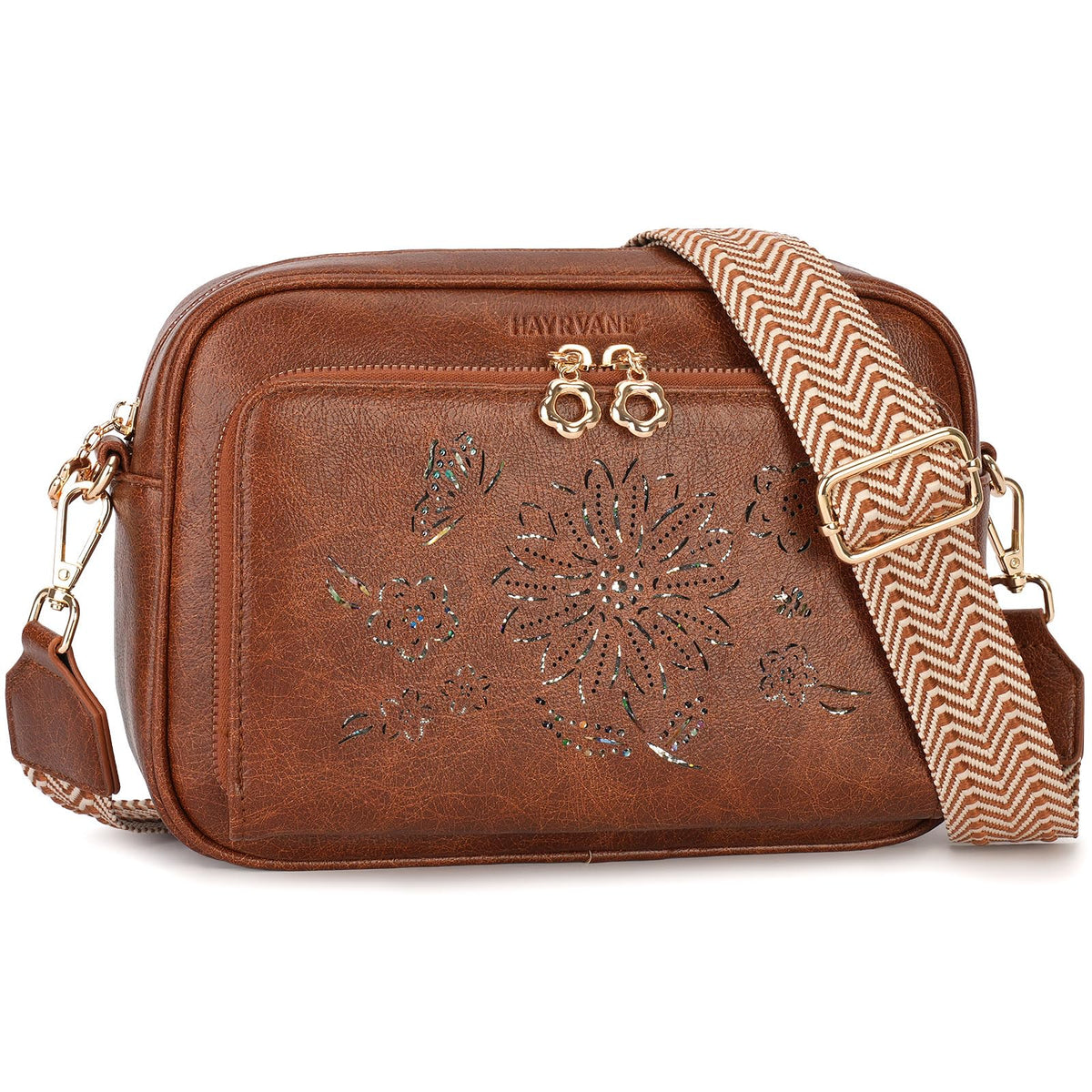 HAYRVANE Crossbody Bags for Women, Vegan Leather Crossbody Purses Shoulder Handbags with Built-in Wallet
