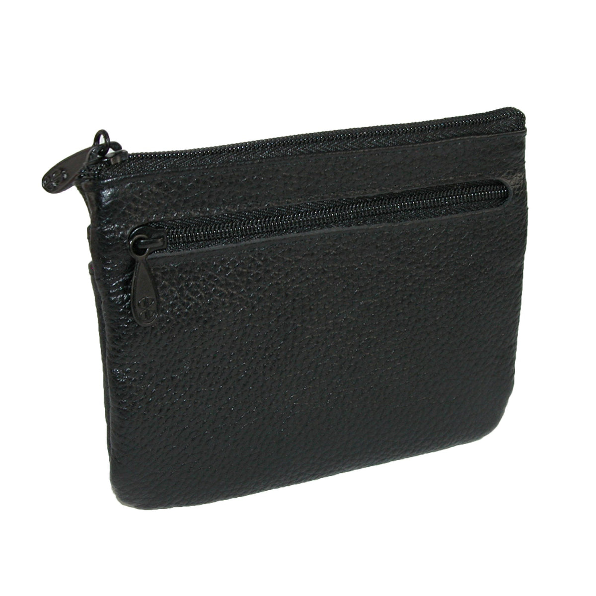 Buxton Large ID Coin/Card Case Wallet, Black, One Size