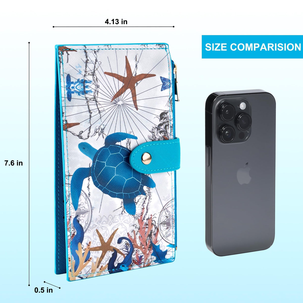 Travelambo RFID Wallet Women Large Size Bifold Multi Card Wallet Case with Zipper Pocke Credit Card Holder for Women