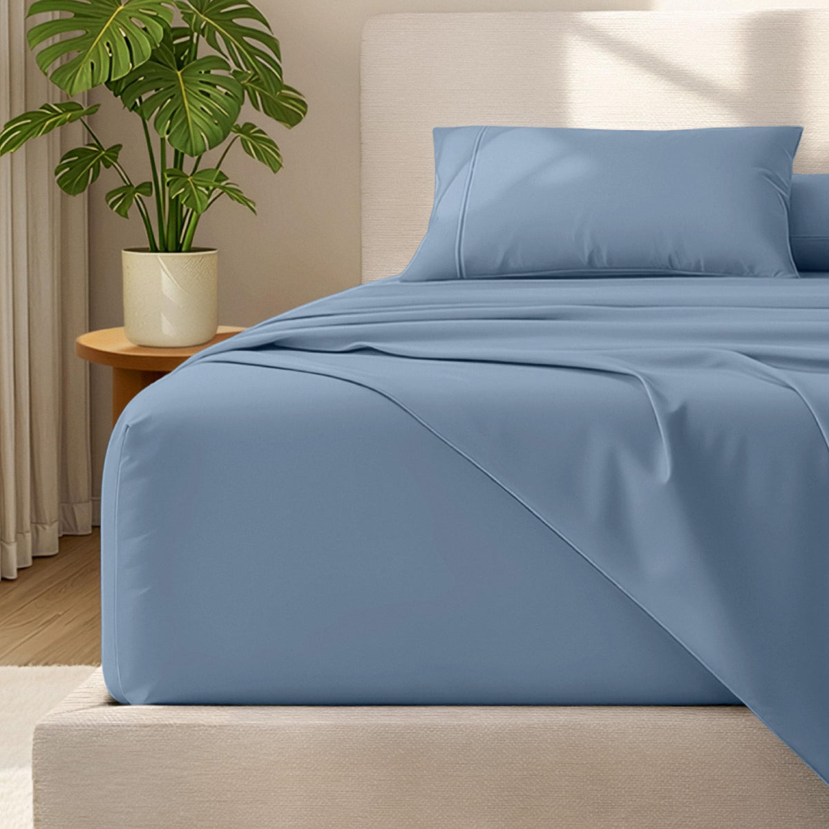 Bare Home Twin XL Sheet Set - 22'' Deep Pockets - Luxury 1800 Ultra-Soft Microfiber - Double Brushed - Easy Fit - 3 Piece Set - Bedding Sheets & Pillowcases (Twin XL, Coronet Blue)