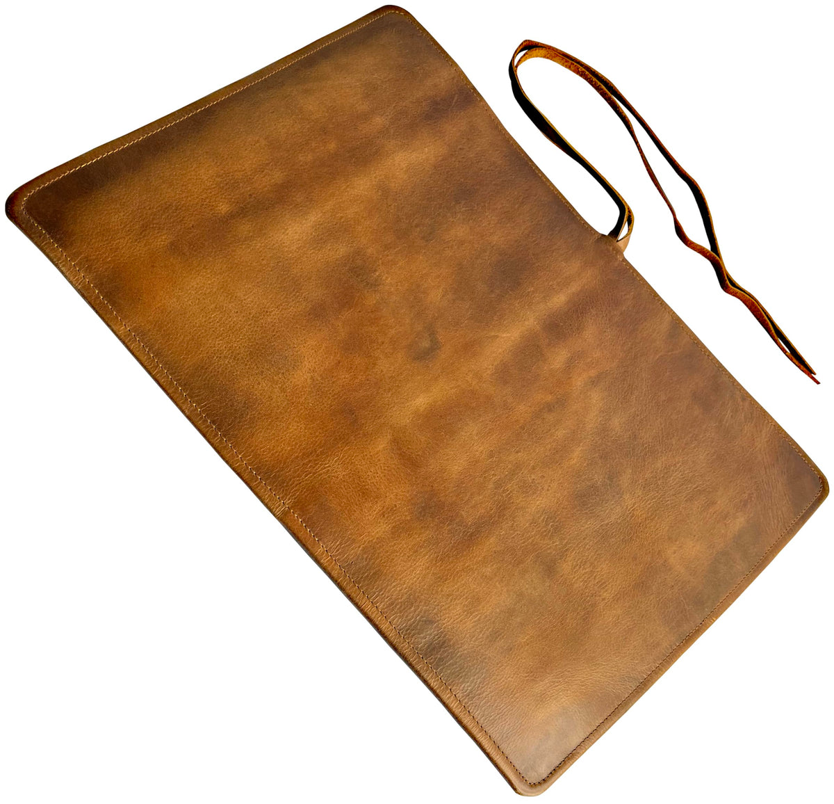 RUSTIC TOWN Leather Knife Roll - Chef's Knife Case Holder Cutlery Carrying Case Organizer Storage Bag - Travel Friendly Gift for Men & Women