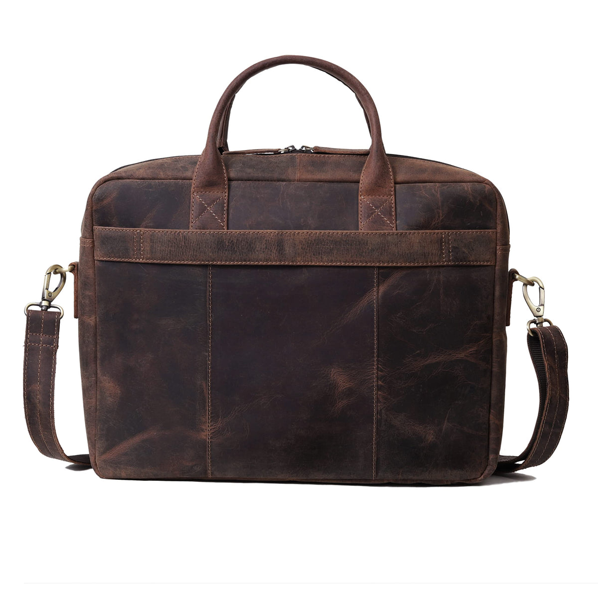 Leather briefcase bag for men Leather Laptop Bags For Men and Women Travel Messenger Bag 16 Inch (Vintage Brown, 16 Inch Briefcase)