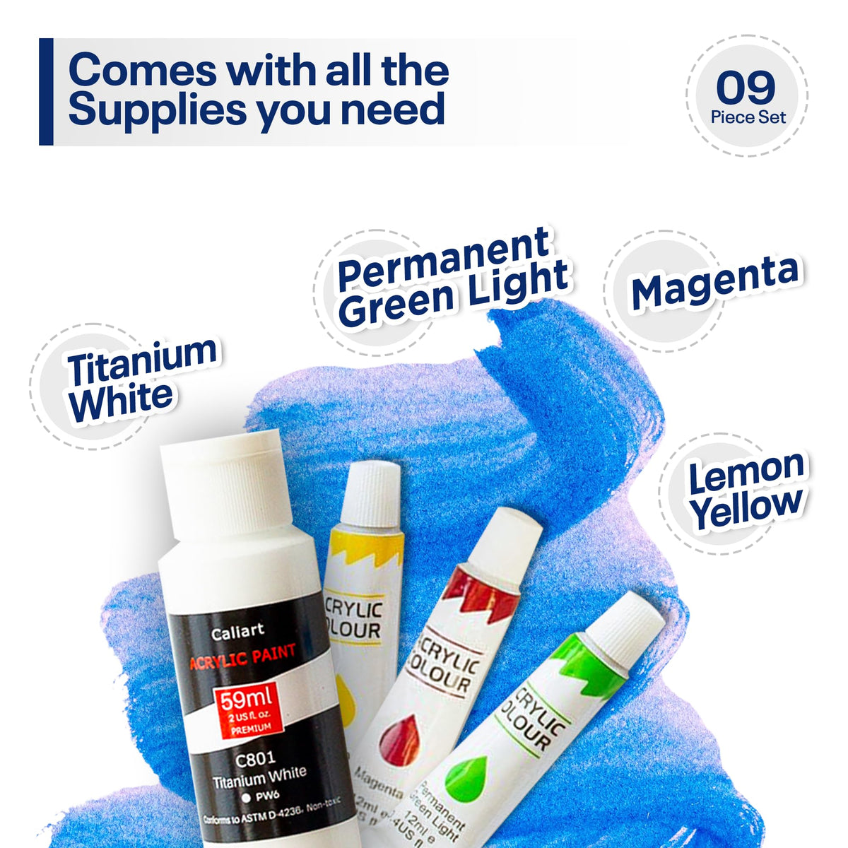 Painting4Real DIY Painting Class Kits for Adults with Video Tutorials, Learn to Paint Moth, How to Paint with Acrylic Paint Sets for Adult, 9 Peices Art Set & Painting Supplies Gifts for Mom