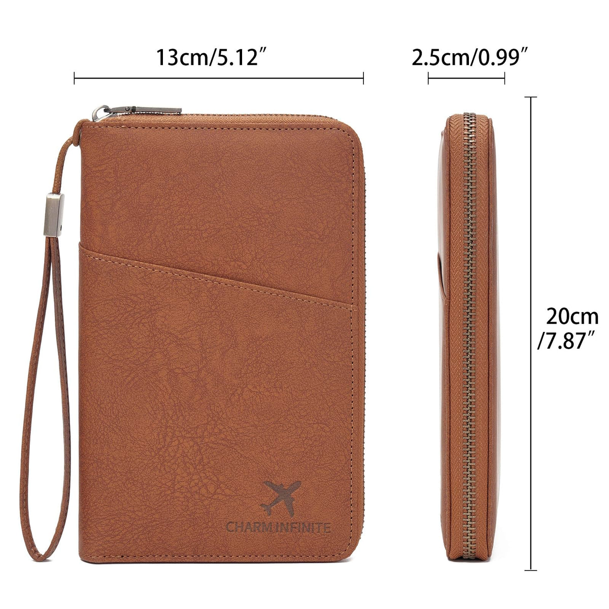 LEEXTON Family Passport Holder Wallet RFID Blocking Zippered Passport Wallet,Women and Men Travel Wallet Ladies Passport Cover