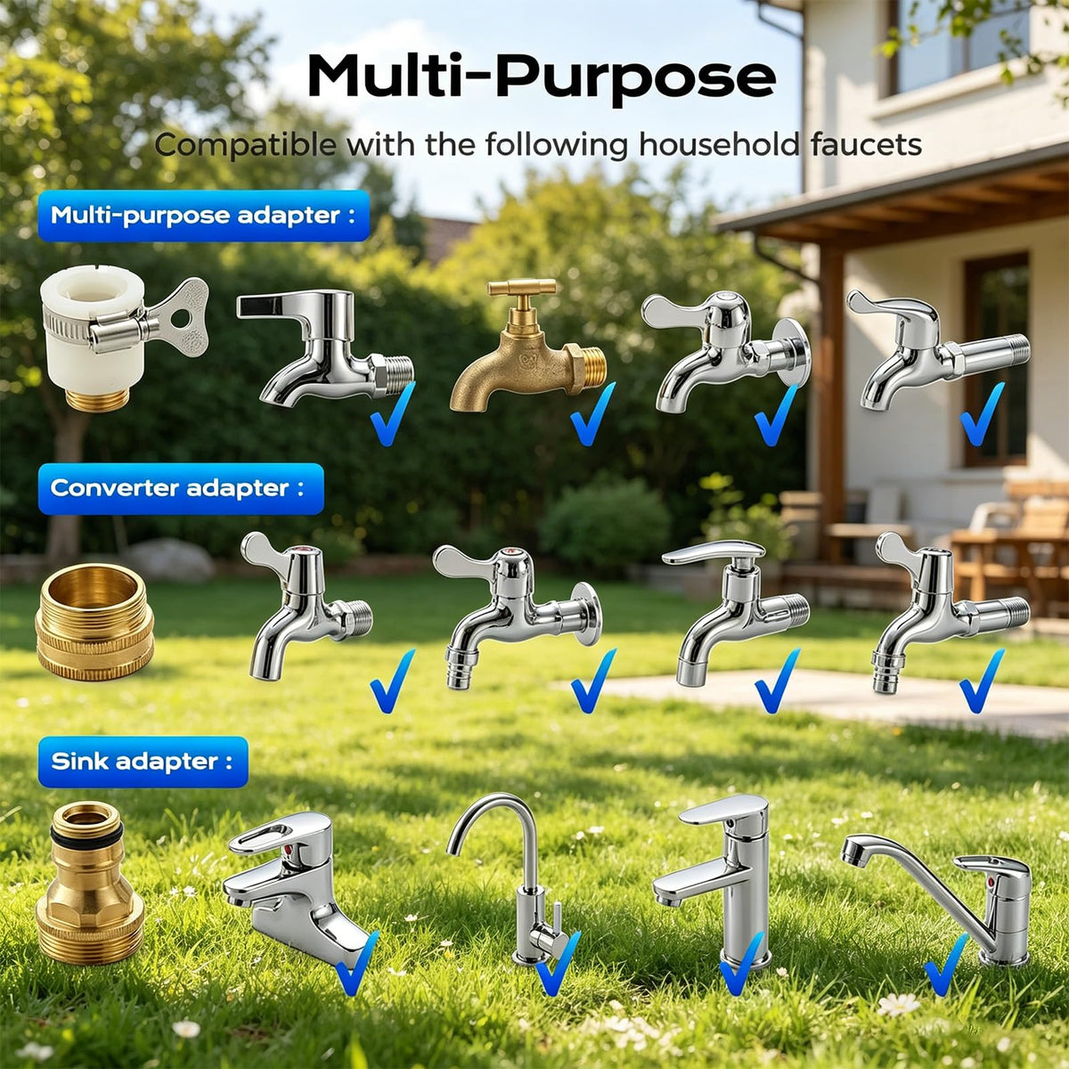 Aquoxis Pressure Washer, High Pressure Power Washer with Adjustable Nozzle, Universal Garden Hose Connection, Multi Spray Modes for Car Patio Outdoor Cleaning (A)