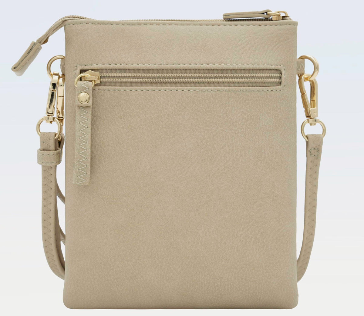 Solene Women's Faux Leather Organizer Multi Zipper Pockets Handbag With Detachable Wristlet Crossbody Bag-WU002(Brick)