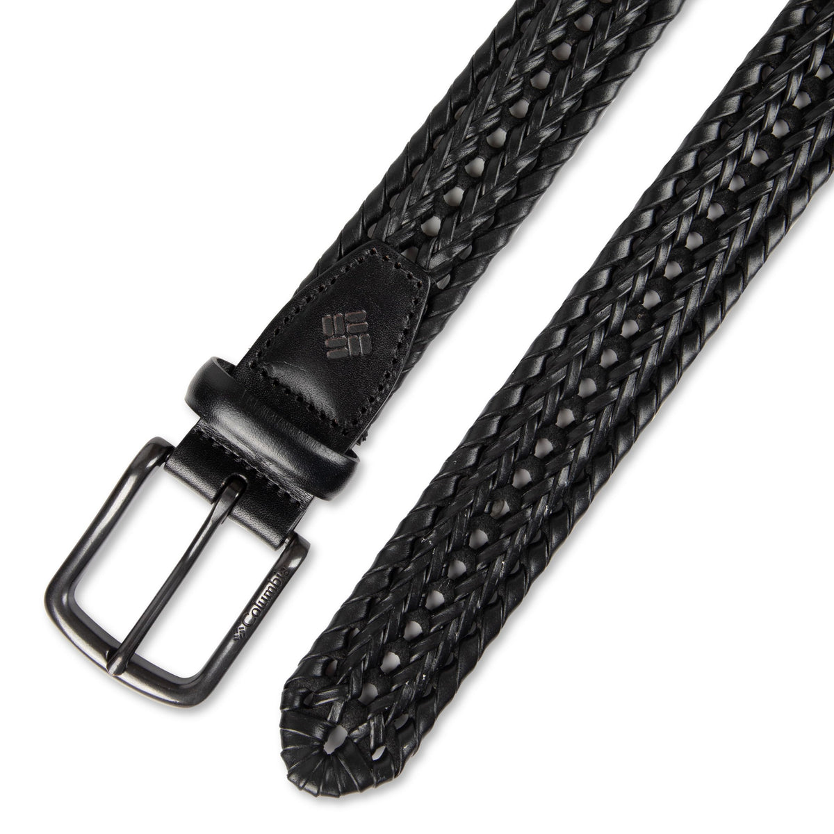 Columbia Men's Fully Adjustable Lace Braid Belt, Black, Large