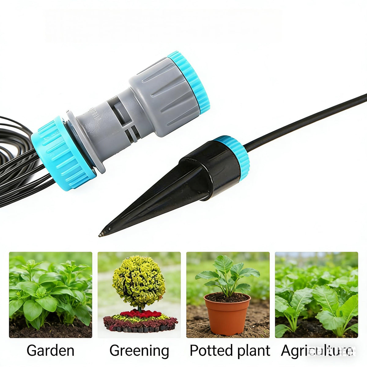 Automatic Drip Irrigation Kit 10 Drip Lines Lazy Plant Watering Tool for Potted Plants Adjustable Flow Rate Outdoor Indoor Garden Tool No Need for Manual Watering