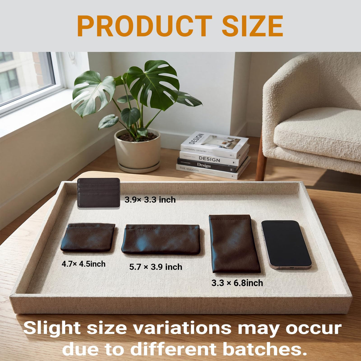 MOCICIGO 4PCS Snap Closure Organizer Pouch,Pu Leather Small Pouches for Purse Mini Cosmetic Bags for Travel Waterproof Makeup Women Purse Pouch Three Sizes Coin Purse Organizer Storage Pouch(Brown)