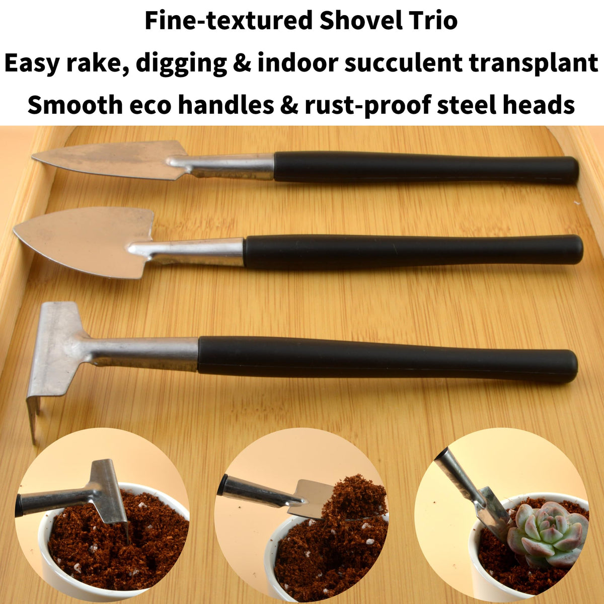 14-Piece Succulent Tool Set with Pruning Shears, Houseplant Repotting Mat & Transplanting Tools for Indoor Care, Miniature Fairy Gardening, Bonsai Cactus Potting - Mini Shovel, Hand Tools Kit with Bag