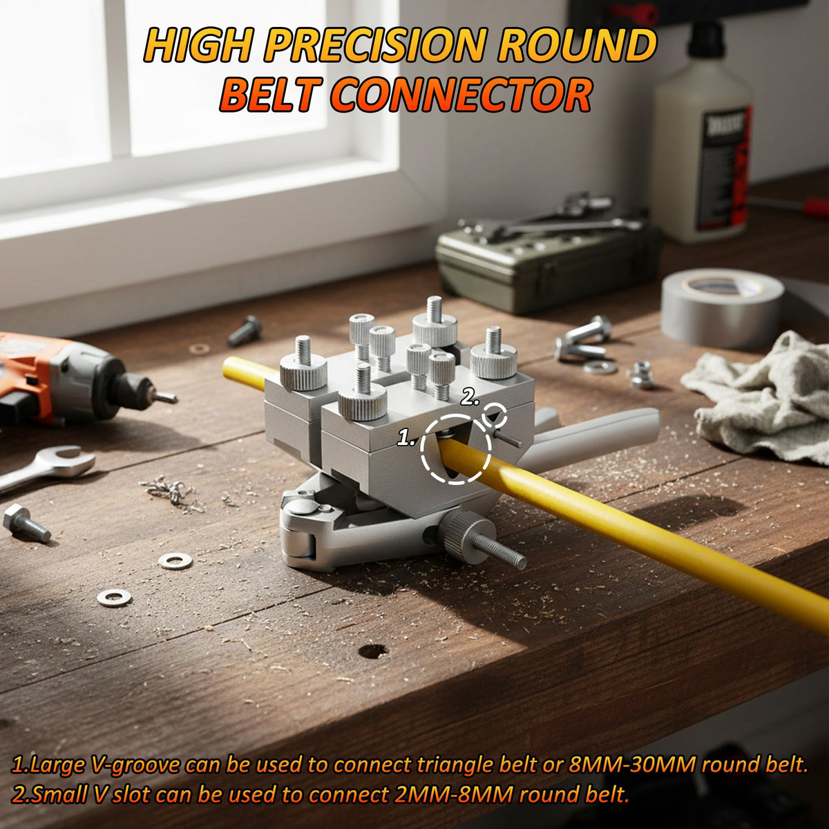 PU Round Belt Welding Machine Set, 110V 200W Electric Polyurethane Belt Soldering Iron with Pliers & Scissors, 150-400℃ Belt Welder Tool Set for PU Belt V-Belt Plastic Joint Fusing Bonding