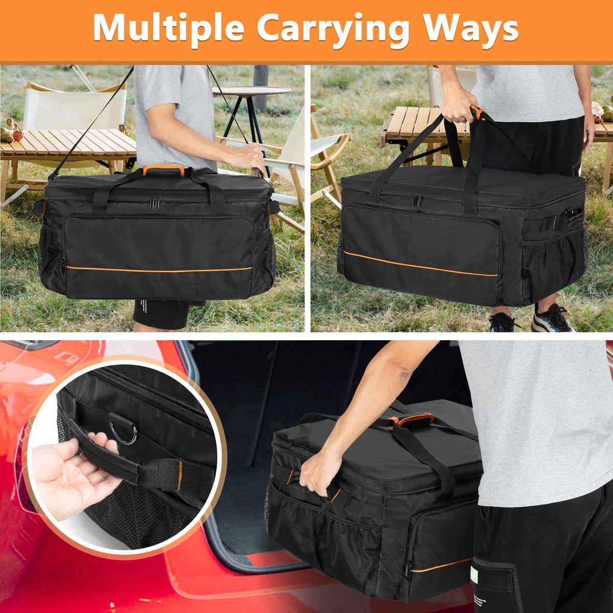 HODRANT Carry Bag Compatible With Ninja Woodfire Grill OG701 OG751, Outdoor Cover for OG700 Series Smoker, Water-Resistant BBQ Storage Case for Tools & Accessories, Bag Only