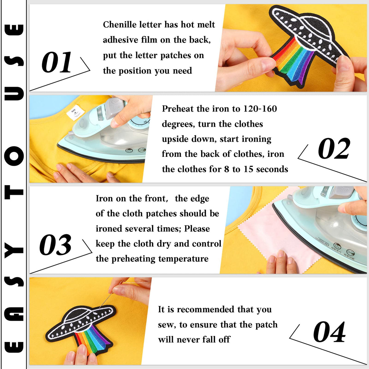 Yinder 80 Pcs Rainbow Pride Patch, LGBT Patch, Embroidered, Heart Flag, Smile, Rainbow Assorted Sewing Applique for Pride Party Favor Supplies, 20 Styles