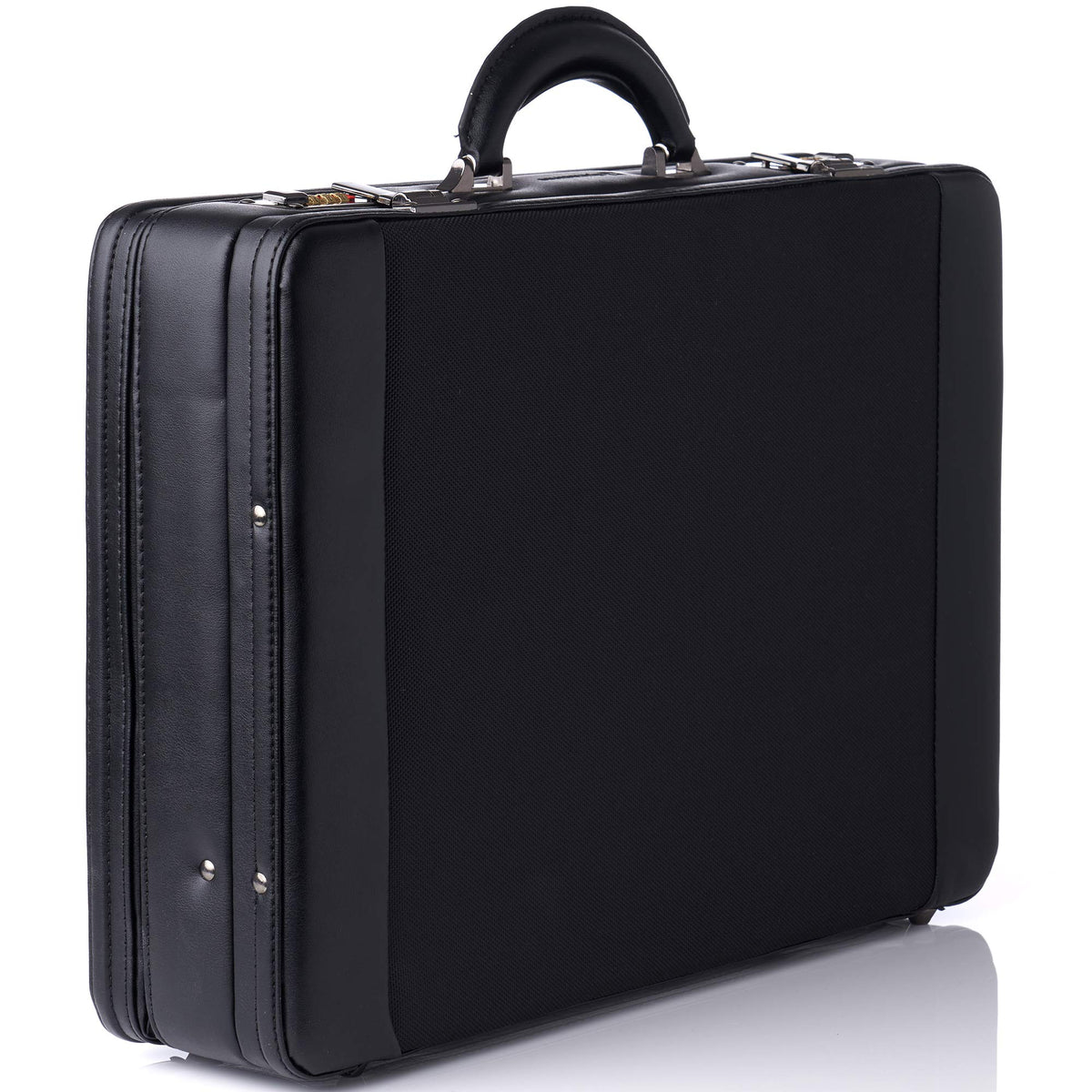 Alpine Swiss Mens Briefcase | Hard Side Business Case | Expandable Attache Case For Men | Dual Combination Locks | Padded Interior | Multi Organizer Pockets | Manufacturer’s Warranty