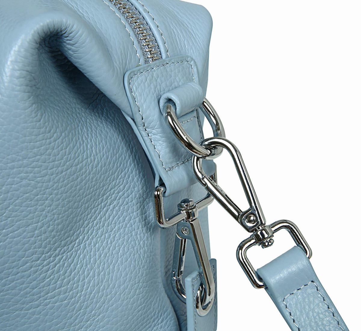 HESHE Womens Genuine Leather Handbags Purse Crossbody Satchel Tote Bags Ladies Real Leather Bags (Light Blue)
