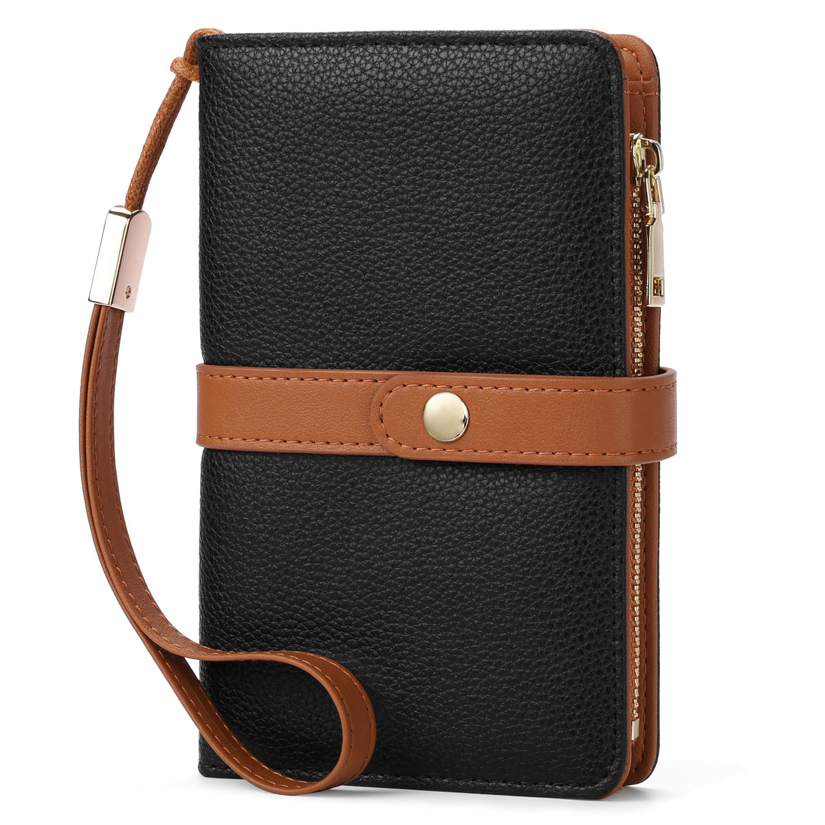 Small Wallet Women RFID Blocking Vegan Leather Slim Thin Bifold Credit Card Wallet Passport Holder Ladies Travel Wallet Mini Purse with Zipper Pocket