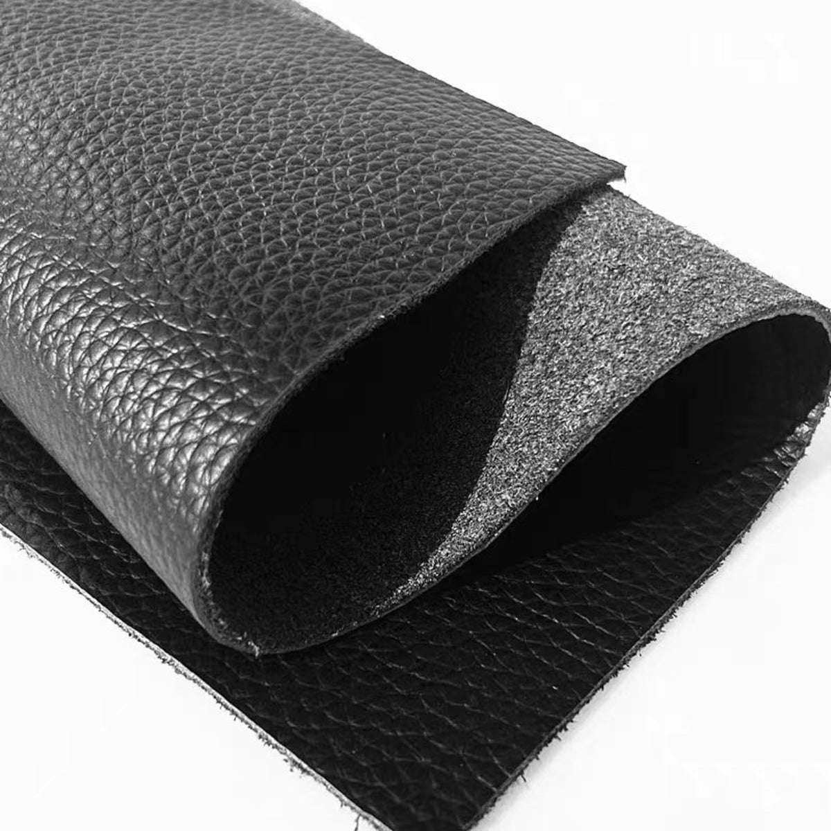 Black Leather, 1.4-2.0mm Thickness for Wallets, Briefcases, Sofa & Stool, Leather Sheets for Crafting (Blacklizhiwen20×40"