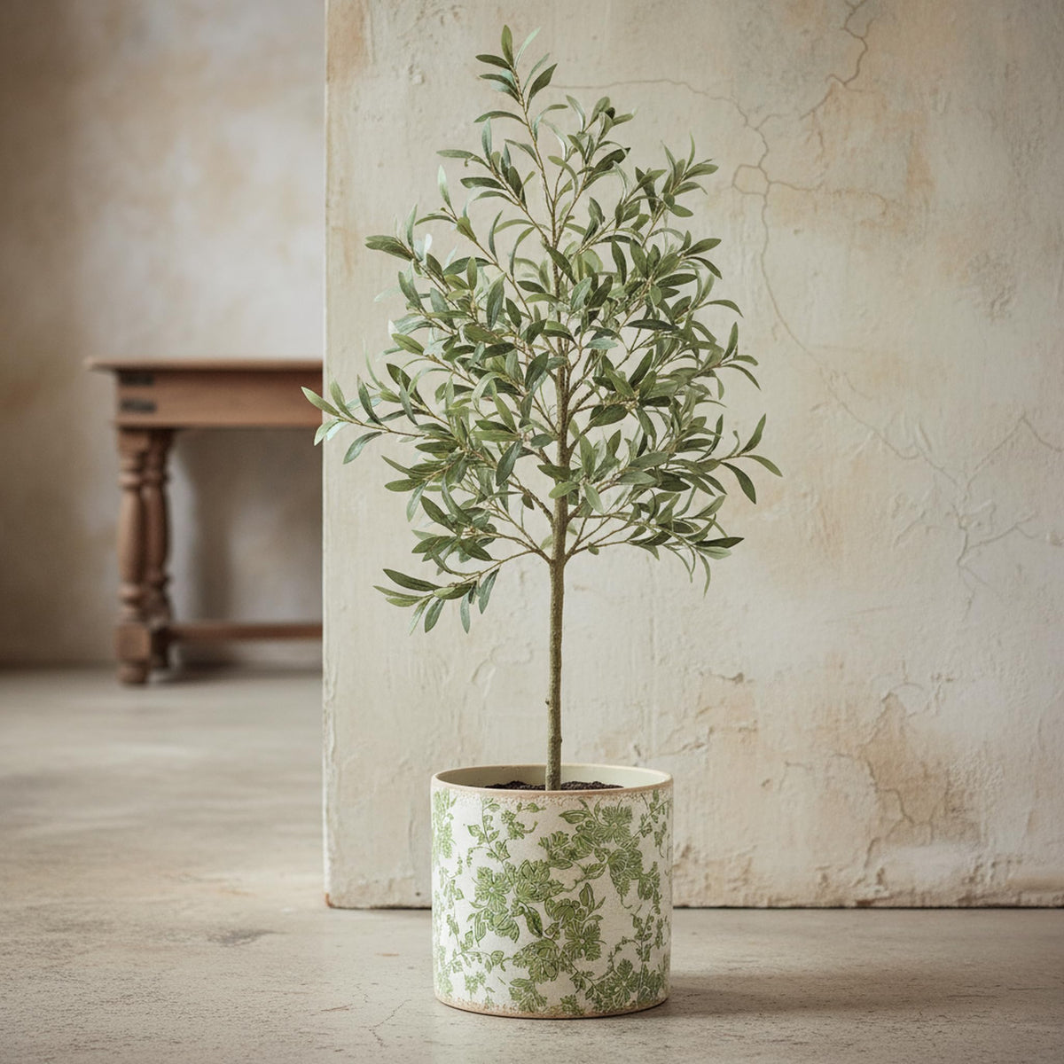 Xiaan Jiaju 7.7" Large Green Plant Pots, Flower Pots w/Drainage, French Country Farmhouse Pots for Plants, Tree Pot for Olive & Money Tree, Garden & Home Decor, Gifts for Women,Indoor/Outdoor Planter