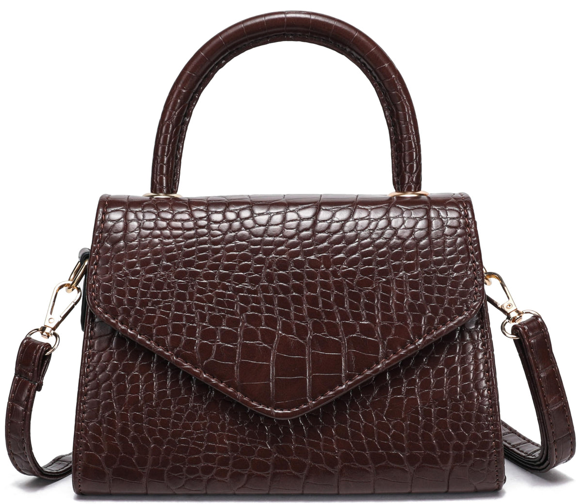 JHVYF Women's Mini Satchel Bag Small Crossbody Purse with Top Handle, Trendy Shoulder Bag for Ladies, Elegant Day-to-Night Purse Coffee Purse