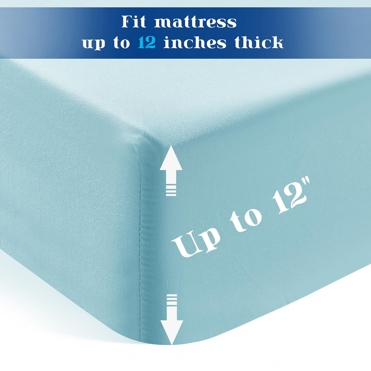 P Pothuiny 3 Piece Hospital Bed Sheet Set, Aqua Blue Brushed Microfiber Soft Bedding for Home/Nursing/Hospital Bed, Deep Pocket Fitted Sheet 36"x80"+12", Flat Sheet & Pillowcase