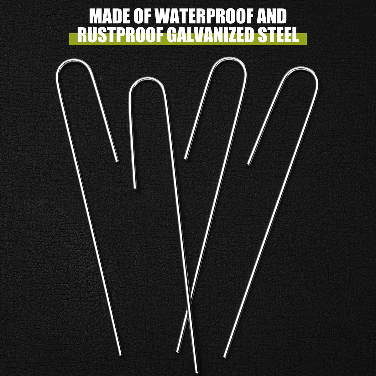 Pelopy 100 Pcs 1/2" Irrigation Drip Tubing Stakes 5 in J-Shaped Landscape Staples Garden Drip Line Stakes Soaker Hose Pins for Lawn Plant Yard Fence Ground Drips Systems, Silver