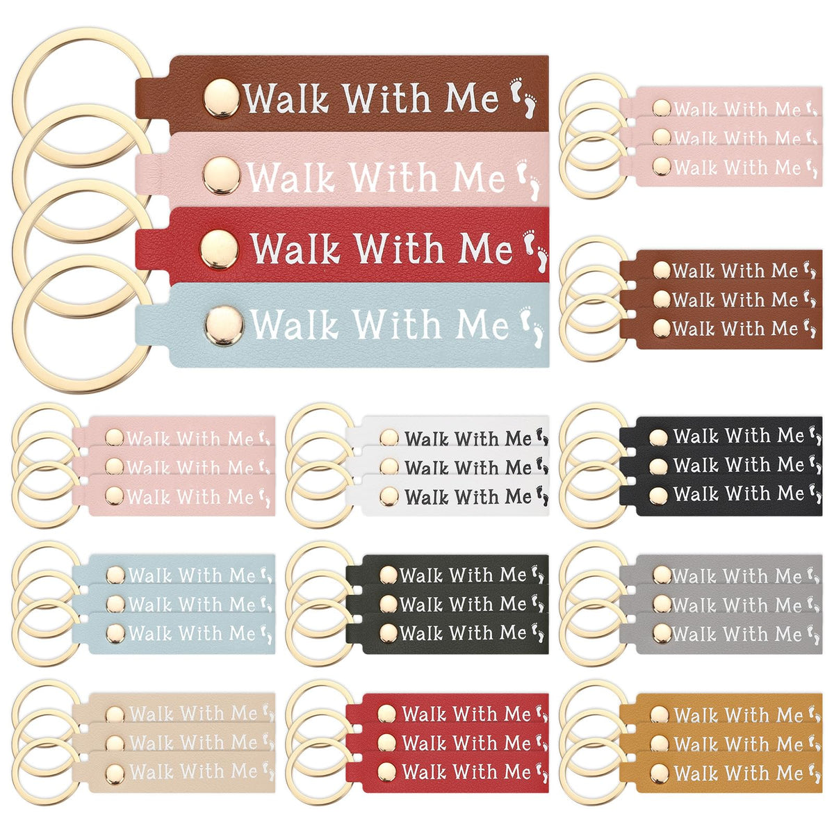 Kenning 30 Pcs LDS Gifts Walk with Me Keychains Bulk 2026 Youth Theme LDS Missionary Keychains Mormon Christian Baptism Gifts for Young Women Young Men Seminary Church Keepsake