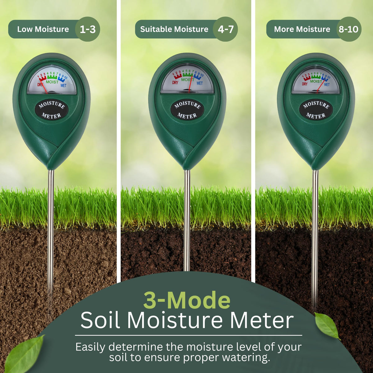 Garden Rituals - Soil Moisture Meter for Indoor Plants, Accurate Plant Soil Moisture Meter with Precision Sensors, Easy to Use, Compact and Ergonomic Design, The Ultimate Water Measurer for Plants