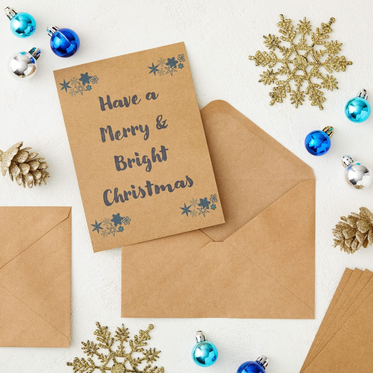 Best Paper Greetings Blank A7 Note Cards & Envelopes Set - Kraft Paper Stationery & Blank Cards and Envelopes - DIY Paper Crafting Supplies & Letter Writing Stationery - 5x7 In, 50-Pack, Brown Kraft