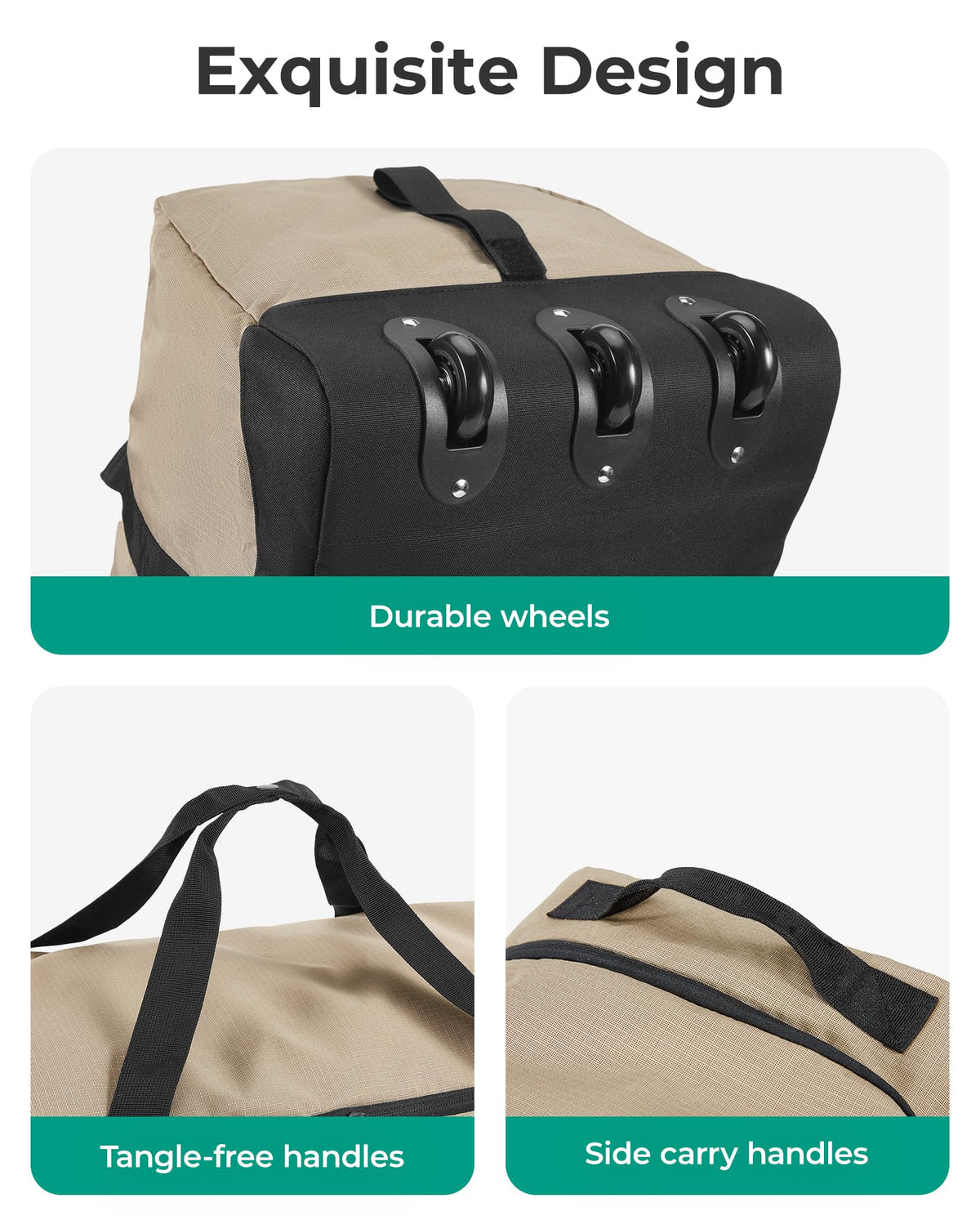 BAGSMART 83L Foldable Travel Bag, Large Duffle Bag for Travel, Weekender Duffel Luggage Bag for Sport College Camping, Water Resistant, Brown