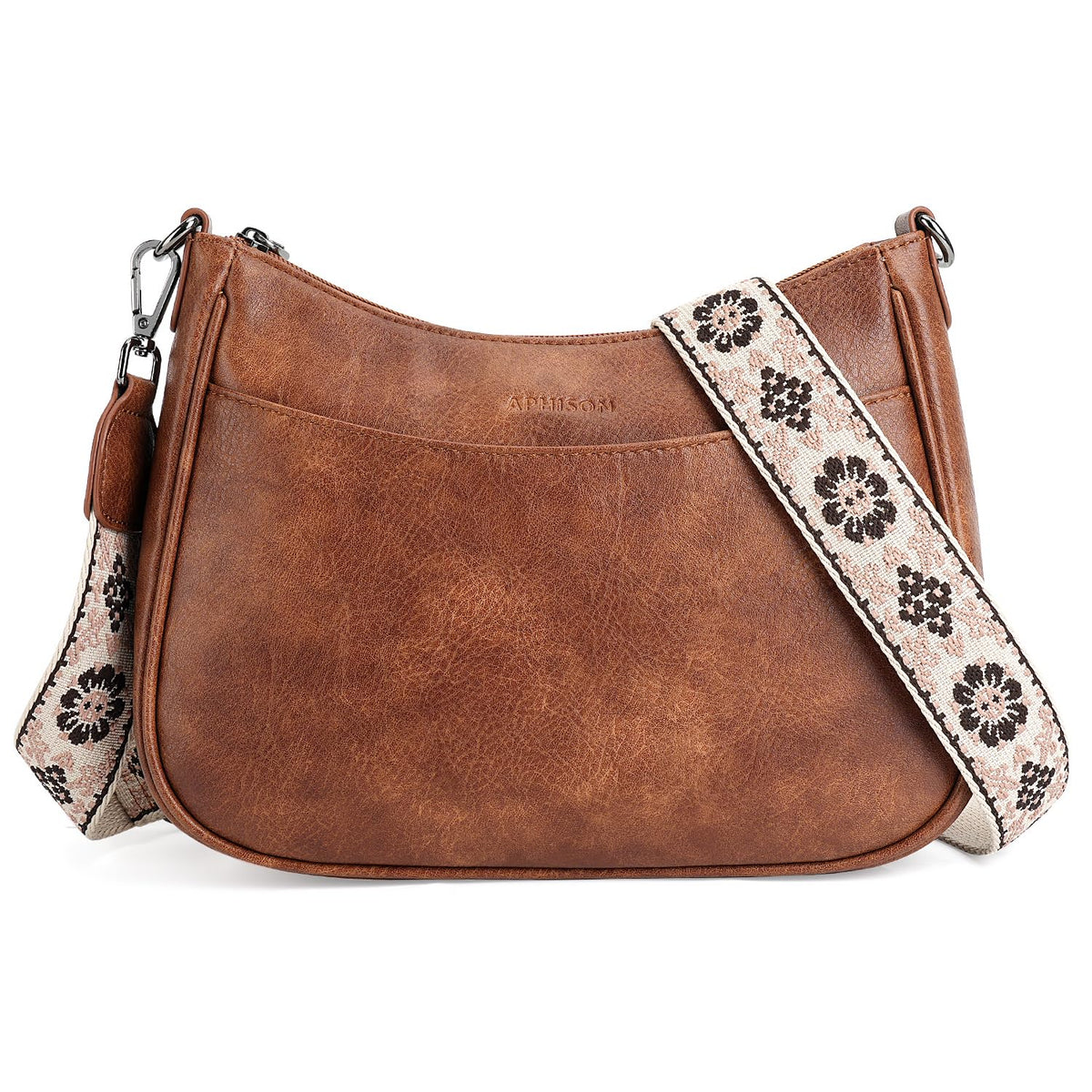 APHISON Trendy Leather Crossbody Purse with Adjustable Strap, Women's Shoulder Handbag