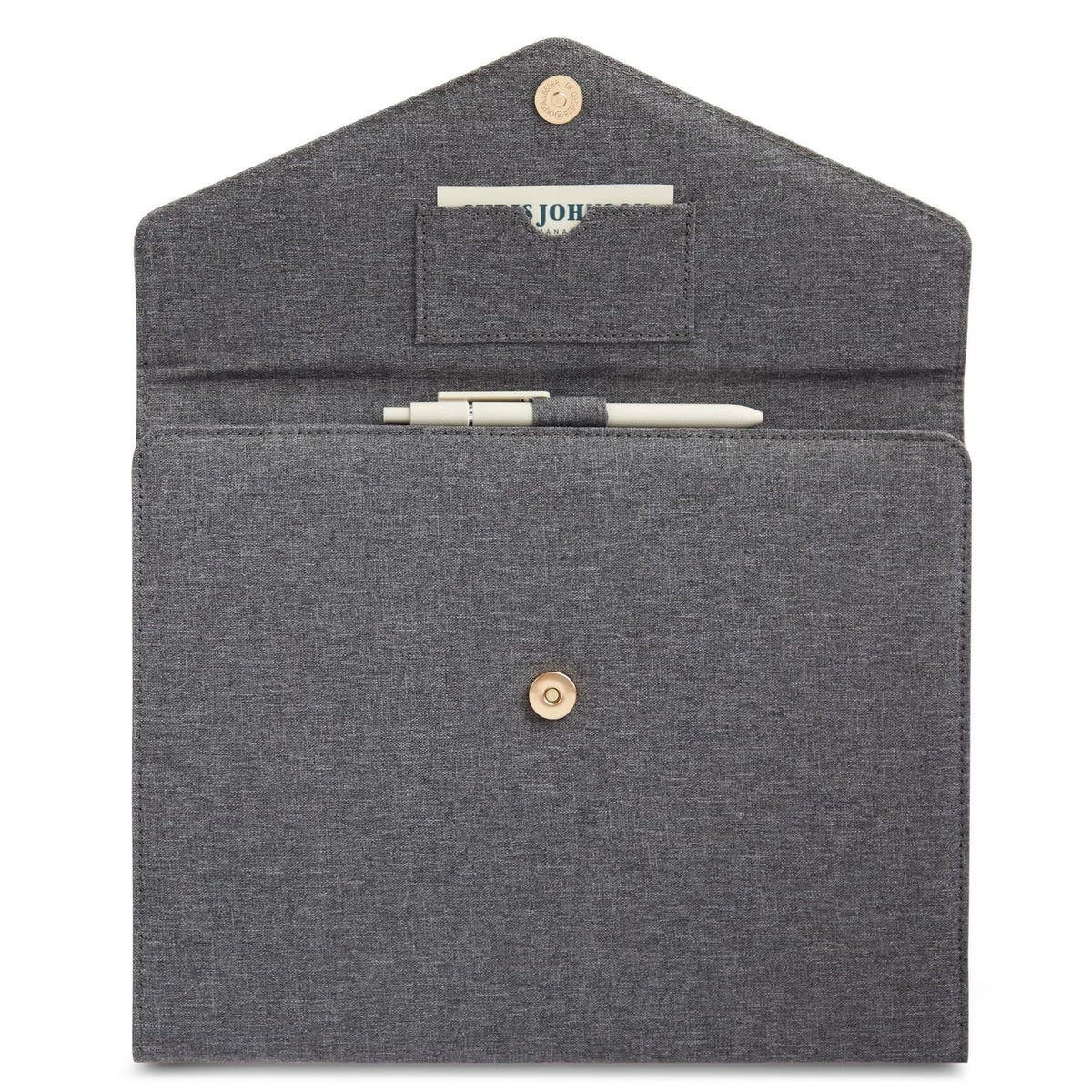 Paper Junkie Binder Organizer - 10 x 12.5 in, Gray Polyester - Resume Portfolio Folder - Zipper Binder Business Card Pockets