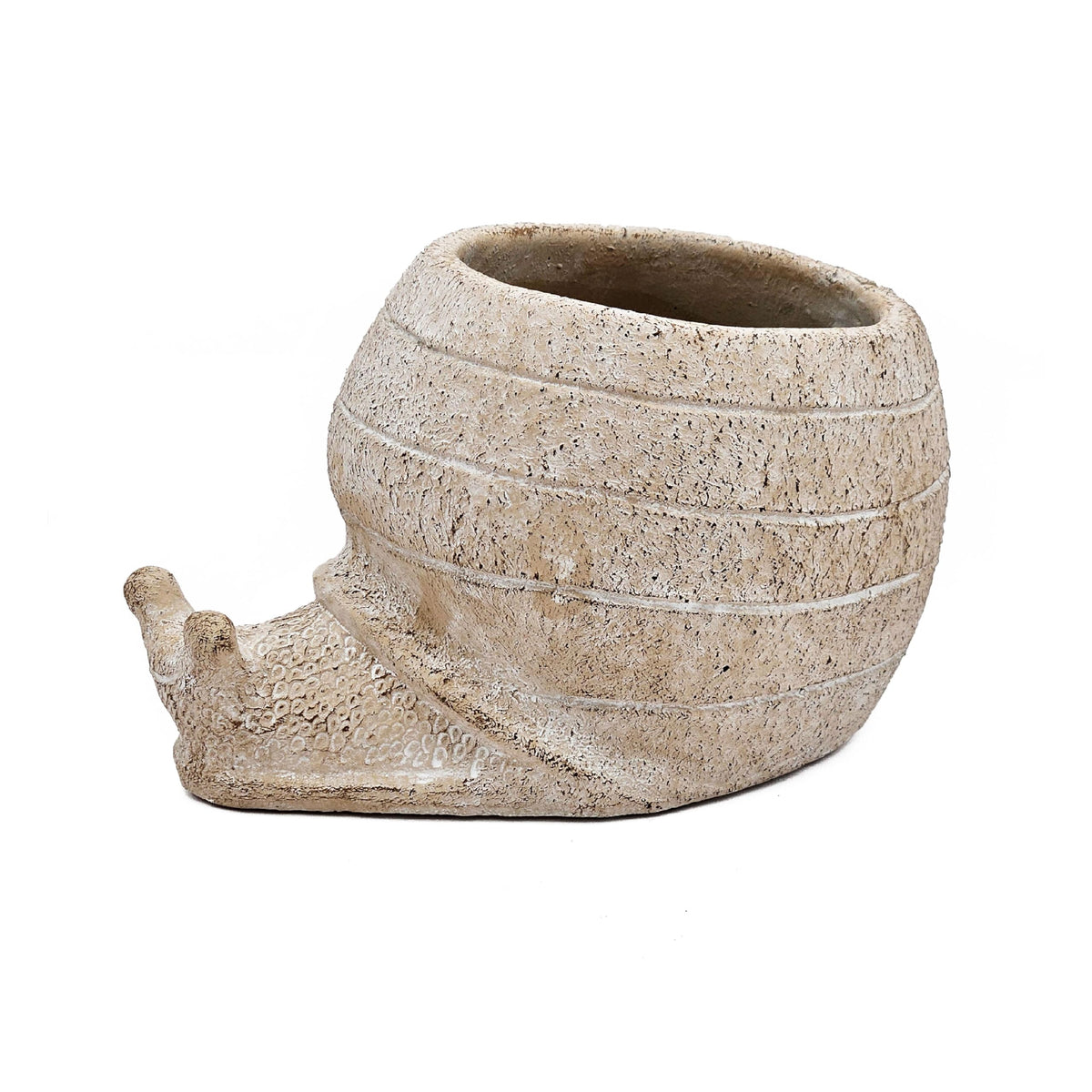 A&B Home Snail Planter - Decorative Weathered Cement Pot, Plant Holder for Home and Garden, Living Room Coffee Table Flower Vase Garden Patio Accent Piece, 8.3" x 7.1" x 4.7"