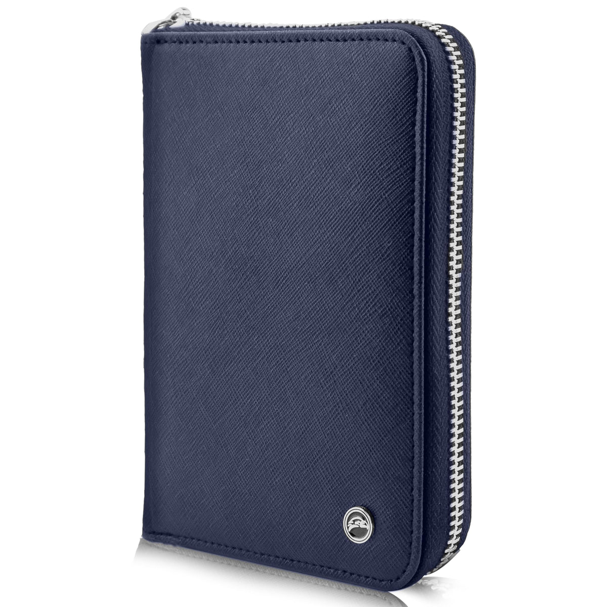 Snazzy Hawk RFID Travel Wallet Passport Holder w/Zipper - Organizer Bag for Travel Documents – Safety Essentials Cover for Men Women